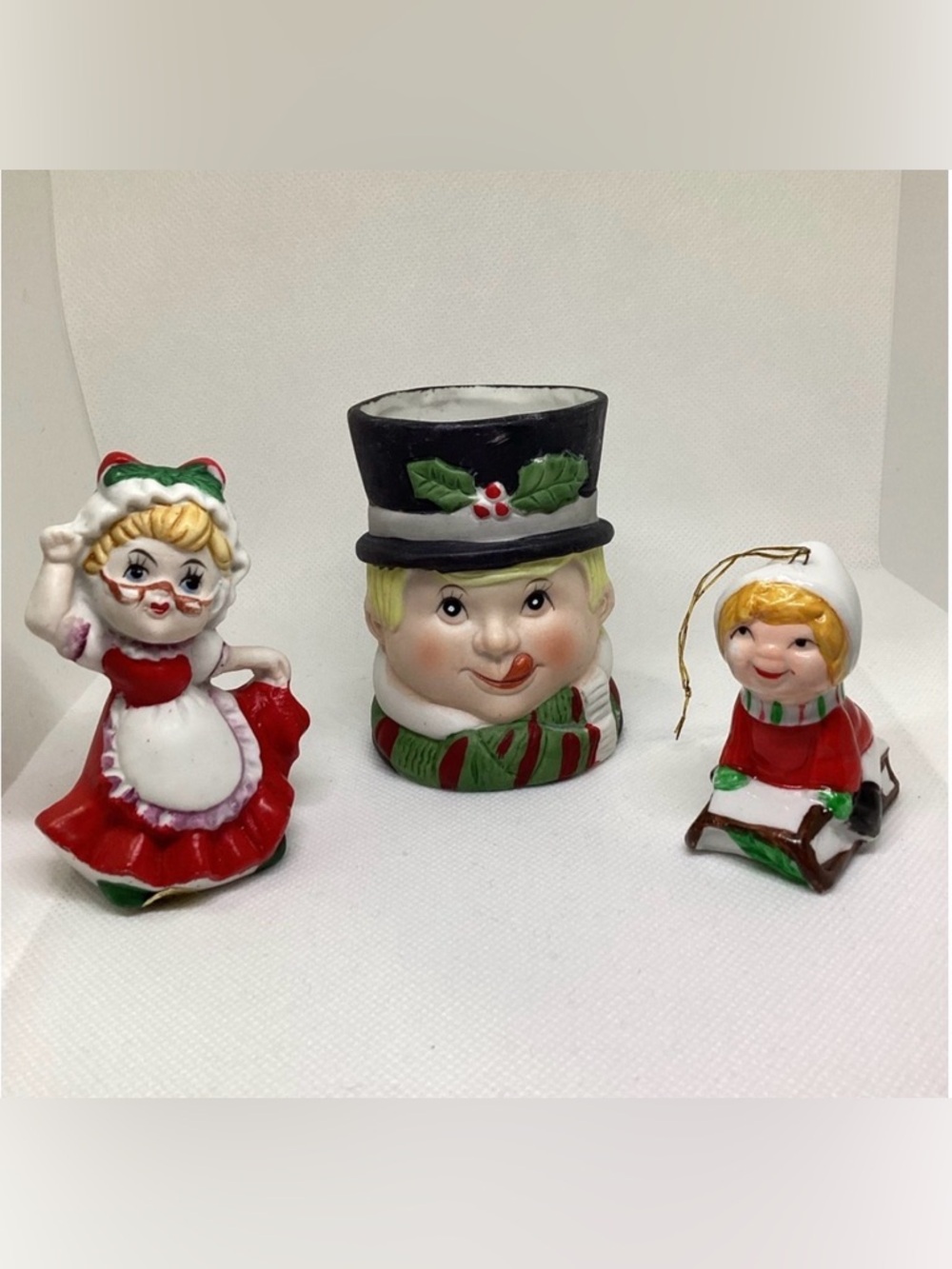 Vintage Christmas Decorations Bundle Lot of 3